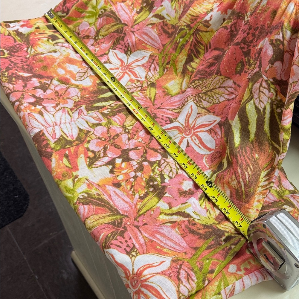 J. Jill Linen Floral Midi Dress - Pink and Green - Picture 12 of 12